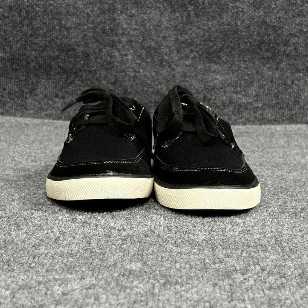 Gotcha Shoes Mens Size 9.5 Black Laguna Leather Canvas Boat Skate Surf Casual